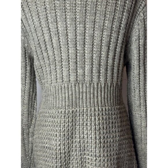 NorthStyle Sweater Women Small Tan Wool Blend Knit Shawl Collar Long Cardigan - Picture 6 of 8